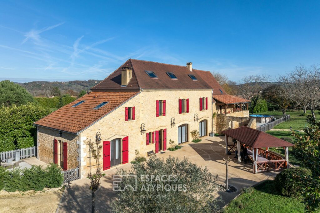 Reportage immobilier à Siorac réalisé par Jean-Luc Renouil photographe professionnel et pilote de drone