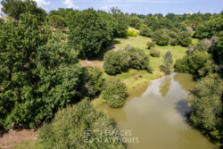 Immobilier Bergerac - vue aérienne mare
