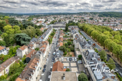 Vue sur le quartier de la préfecture photographe pilote de drone