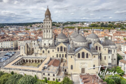 Vue sur la cathédrale Saint Front - Périgueux photographe pilote de drone