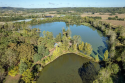Immobilier Le Fleix - Vue aérienne de l'étang
