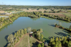 Immobilier Le Fleix - Vue aérienne de l'étang