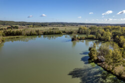 Immobilier Le Fleix - Vue aérienne de l'étang