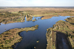 Survol en drone des marais de Brière