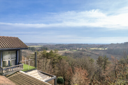 Immobilier Rouffignac - vue aérienne du panorama - maison principale