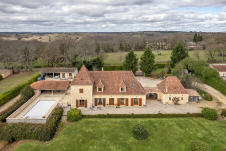 Immobilier Liorac - Vue aérienne drone
