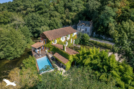 Immobilier Lisle - Vue aérienne du moulin