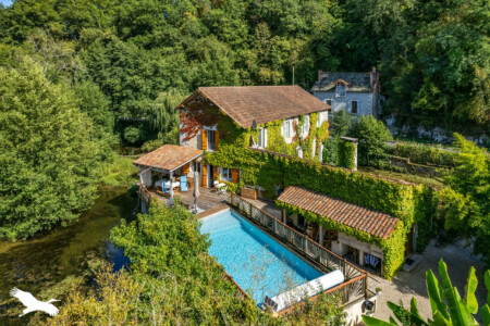 Immobilier Lisle - Vue aérienne du moulin