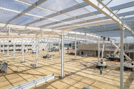 Photographie du chantier Liebherr pour Giraud-Serin Constructions métalliques par Jean-Luc Renouil photographe et pilote de drone