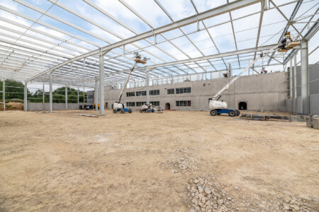 Photographie du chantier Liebherr pour Giraud-Serin Constructions métalliques par Jean-Luc Renouil photographe et pilote de drone
