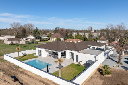 Maison neuve sur Bergerac photographiée par Jean-Luc Renouil, photographe immobilier et pilote de drone en Dordogne.