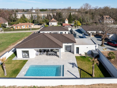 Maison neuve sur Bergerac photographiée par Jean-Luc Renouil, photographe immobilier et pilote de drone en Dordogne.