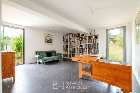 Villa en bois sur Grand Brassac photographiée par Jean-Luc Renouil, photographe immobilier et pilote de drone en Dordogne.