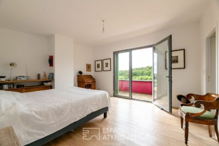 Villa en bois sur Grand Brassac photographiée par Jean-Luc Renouil, photographe immobilier et pilote de drone en Dordogne.