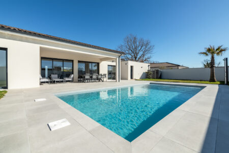 Maison neuve sur Bergerac photographiée par Jean-Luc Renouil, photographe immobilier et pilote de drone en Dordogne.