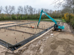 Chantier de terrassement de la future station d'épuration d'Issigeac.
