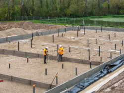 Chantier de terrassement de la future station d'épuration d'Issigeac.