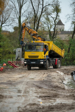Chantier de terrassement de la future station d'épuration d'Issigeac.