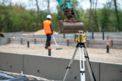 Chantier de terrassement de la future station d'épuration d'Issigeac.