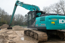 Chantier de terrassement de la future station d'épuration d'Issigeac.