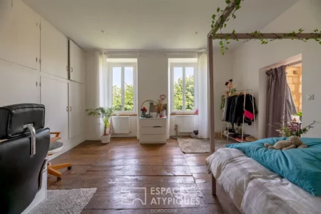 Maison de ville de caractère à Mussidan photographiée par Jean-Luc Renouil photographe immobilier et pilote de drone en Dordogne.