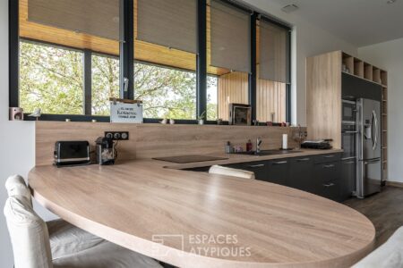 Maison en bois à Bergerac photographiée par Jean-Luc Renouil, photographe et pilote de drone en Dordogne