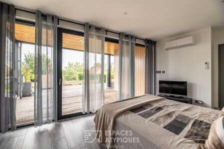 Maison en bois à Bergerac photographiée par Jean-Luc Renouil, photographe et pilote de drone en Dordogne