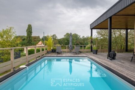 Maison en bois à Bergerac photographiée par Jean-Luc Renouil, photographe et pilote de drone en Dordogne