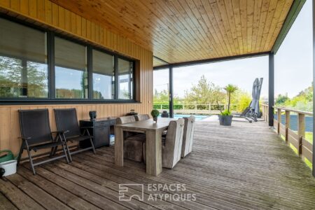 Maison en bois à Bergerac photographiée par Jean-Luc Renouil, photographe et pilote de drone en Dordogne