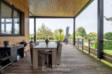 Maison en bois à Bergerac photographiée par Jean-Luc Renouil, photographe et pilote de drone en Dordogne