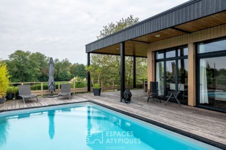 Maison en bois à Bergerac photographiée par Jean-Luc Renouil, photographe et pilote de drone en Dordogne