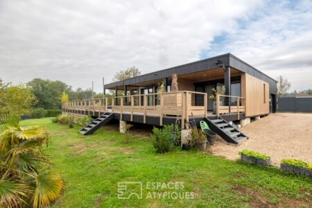 Maison en bois à Bergerac photographiée par Jean-Luc Renouil, photographe et pilote de drone en Dordogne