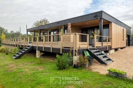 Maison en bois à Bergerac photographiée par Jean-Luc Renouil, photographe et pilote de drone en Dordogne