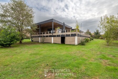 Maison en bois à Bergerac photographiée par Jean-Luc Renouil, photographe et pilote de drone en Dordogne