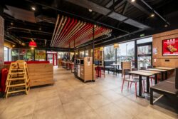 KFC de Marsac sur l'Isle photographié avant son ouverture par Jean-Luc Renouil, photographe et pilote de drone en Dordogne.